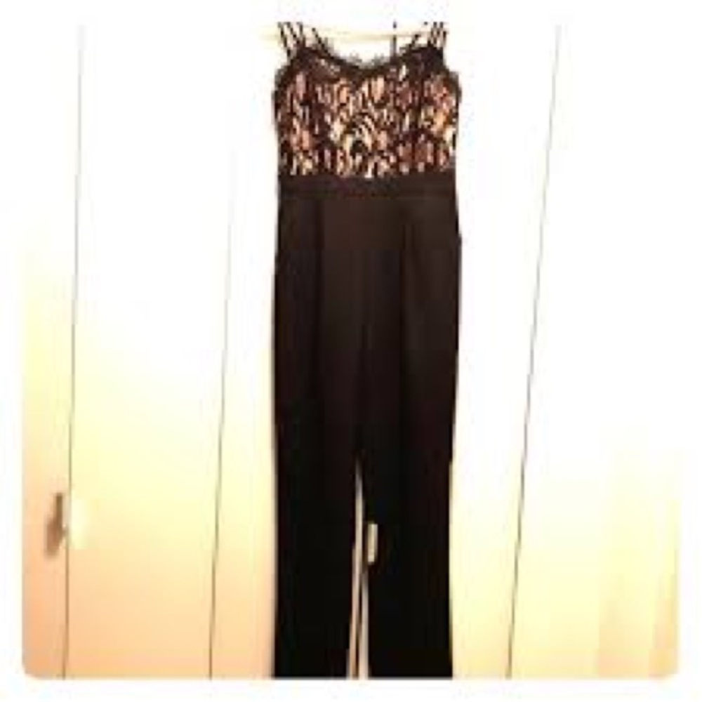 Lace bodice jumpsuit